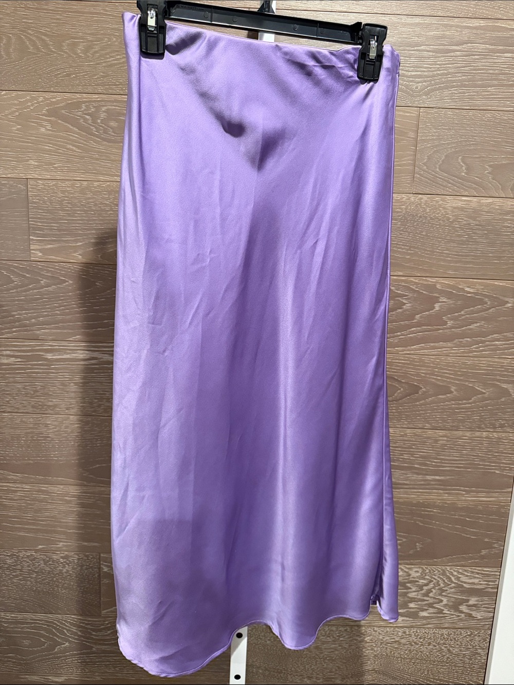 Lavender Satin Slip Skirt
